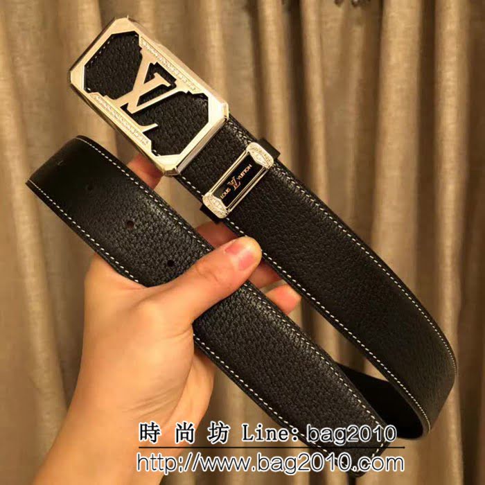 路易威登LV 原單義大利進口雙面胎牛皮壓制山羊紋 高端男士皮帶 LHG1521
